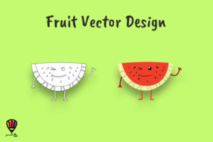 Download Cartoon Watermelon Vector Illustration - Watermelon vector Collection