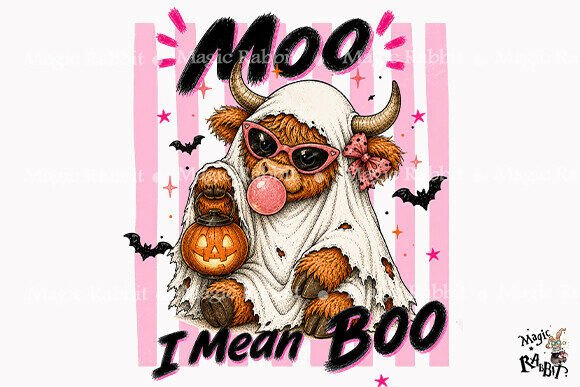 Download Moo I Mean Boo Highland Cow PNG - Cow png Collection