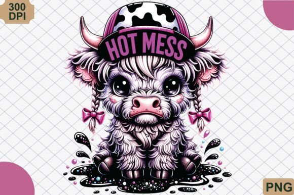 Download Hot Mess Cute Highland Cow Png - Cow png Collection