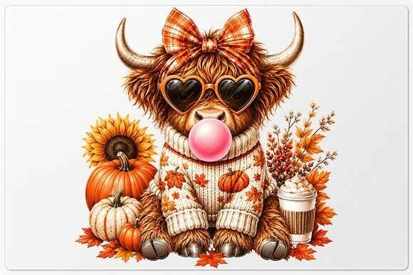 Download Cute Fall Highland Cow PNG - Cow png Collection