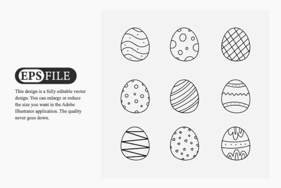 Download Easter Egg Doodle Line Vector - Line vector Collection