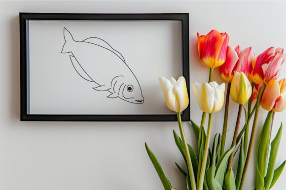 Download Fish One Line Vector Art Sketch Drawing - Line vector Collection