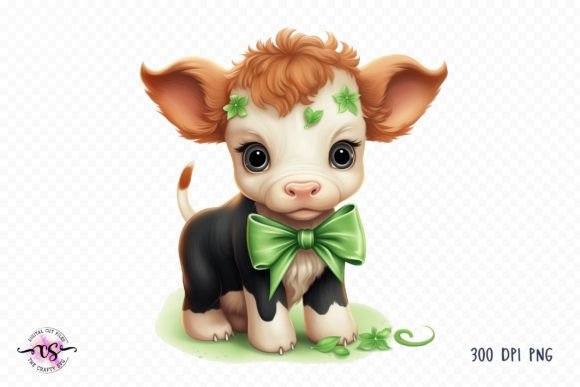 Download Cute St Patrick's Day Baby Cow Clipart - Baby cow clipart Collection